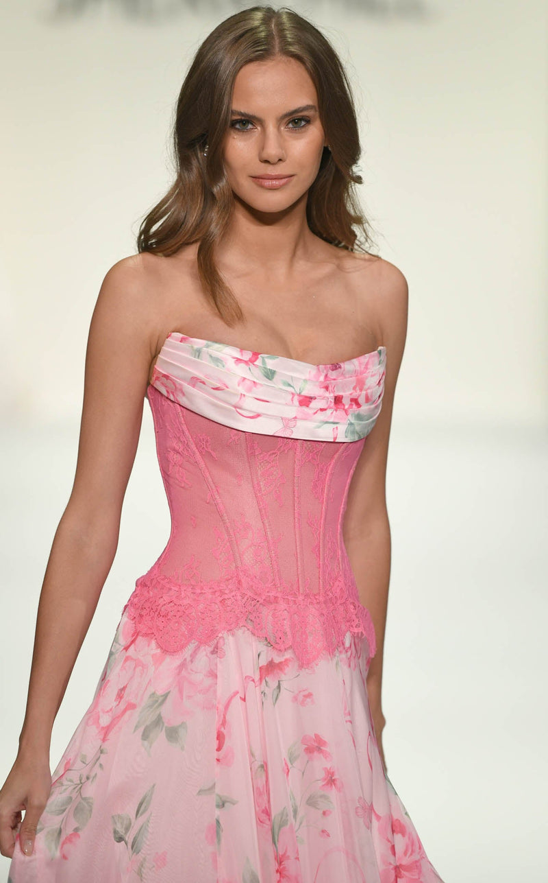 Sherri Hill 58002 Pink Print