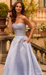 Sherri Hill 58012 Periwinkle/Silver