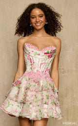 Sherri Hill 58056 Pink/Green-Print