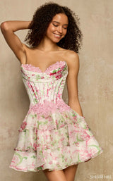 Sherri Hill 58056 Pink/Green-Print