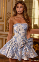 Sherri Hill 58070 Ivory/Light-Blue