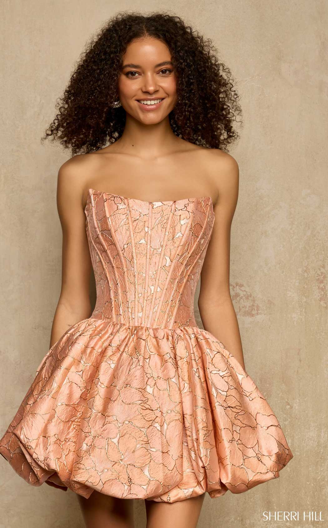 Sherri Hill 58366 Light-Orange-Print