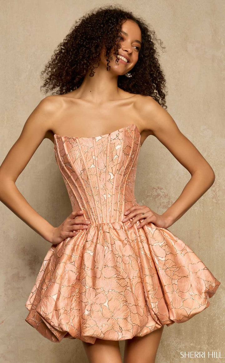 Sherri Hill 58366 Light-Orange-Print