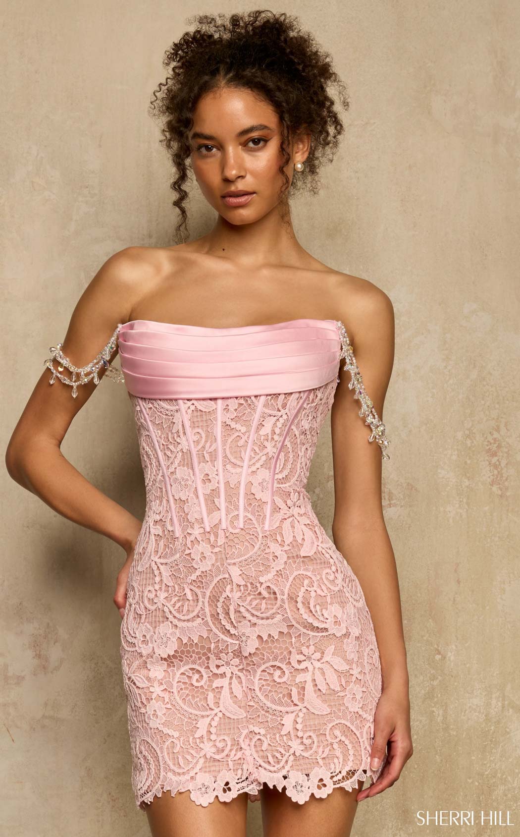 Sherri Hill 58395 Pink/Nude