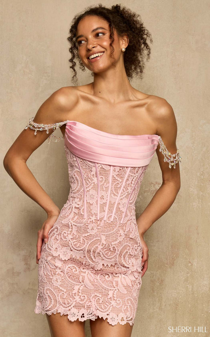 Sherri Hill 58395 Pink/Nude
