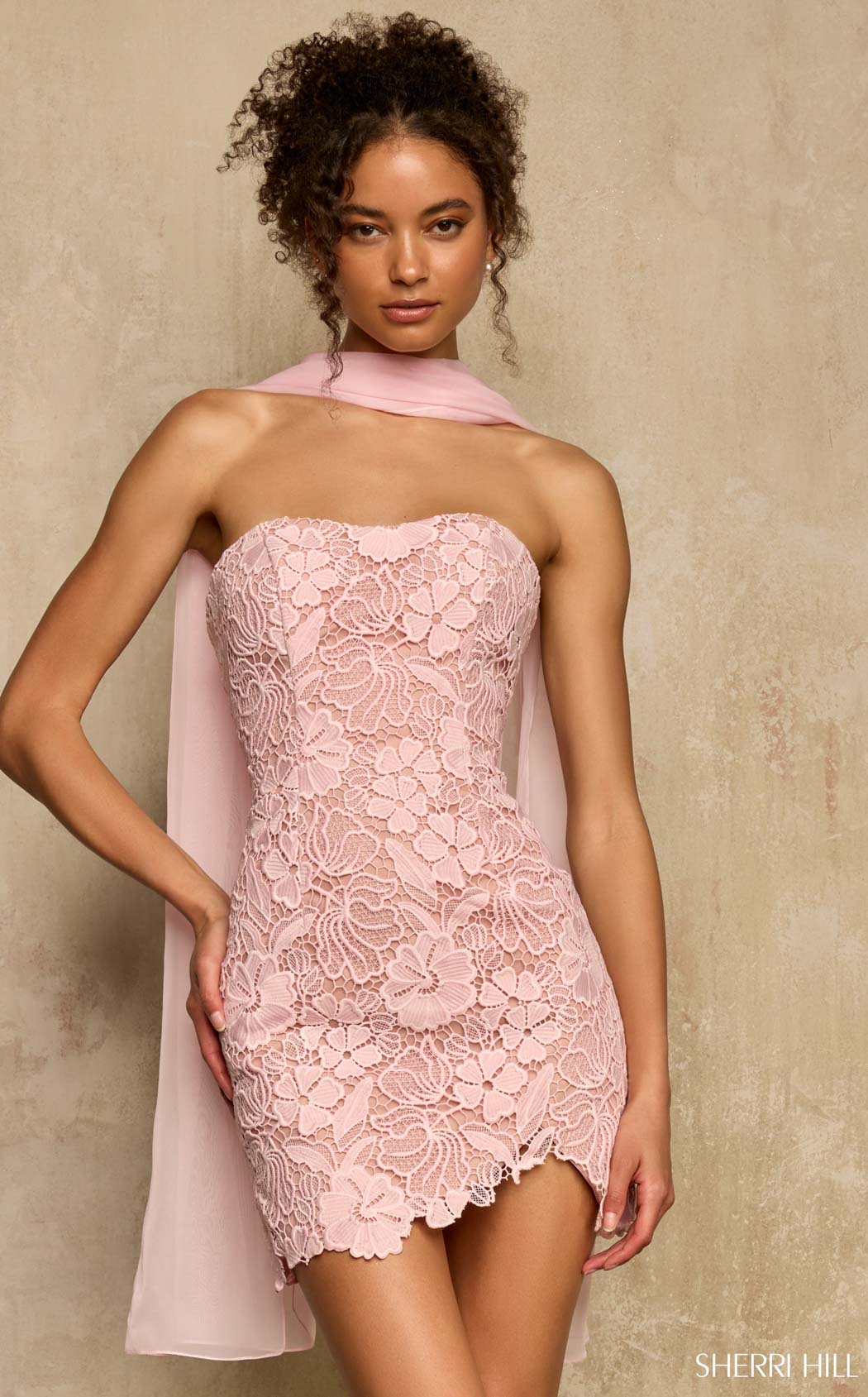 Sherri Hill 58397 Pink/Nude