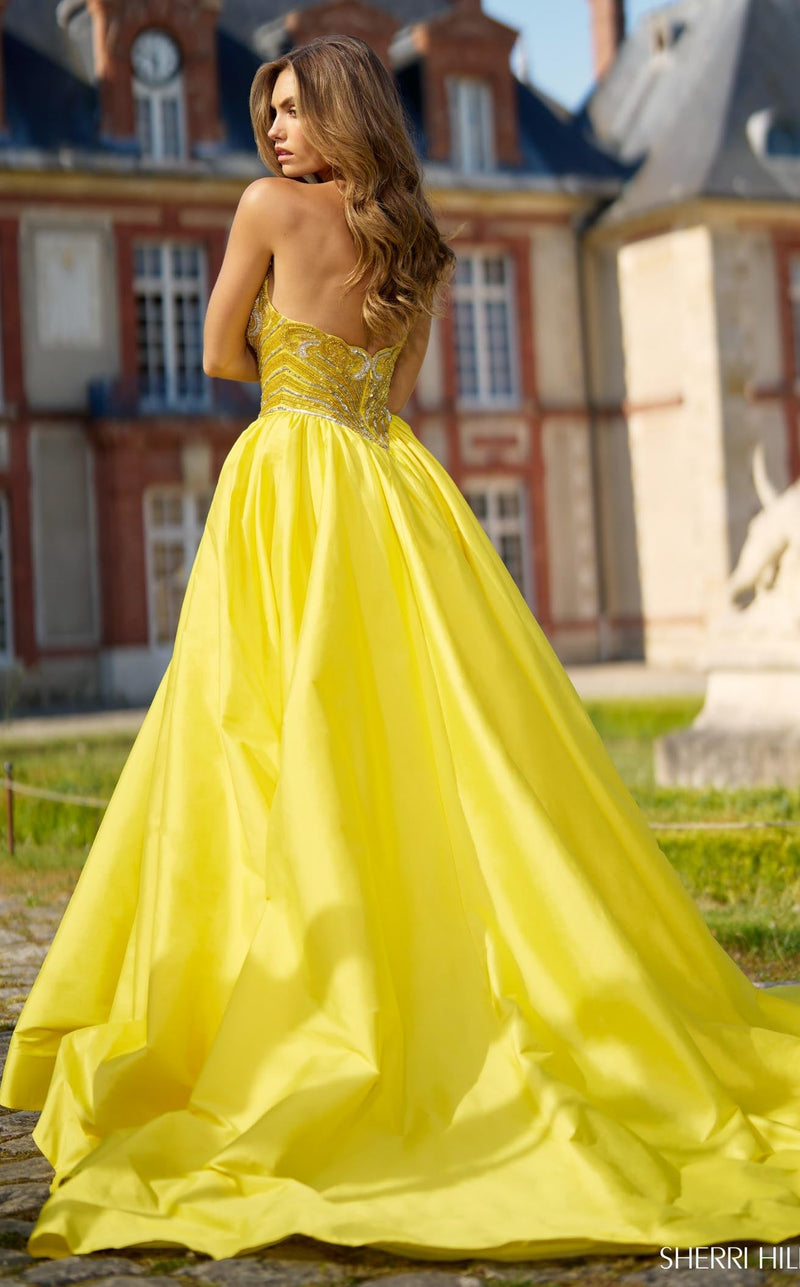 Sherri Hill 67019 Yellow/Silver
