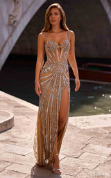 Sherri Hill 67113 Nude/Silver