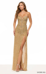 Sherri Hill 67132 Nude/Gold