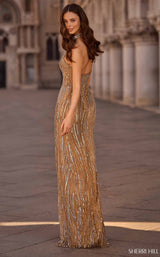 Sherri Hill 67140 Nude-Silver-Gold