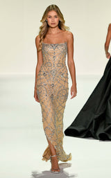 Sherri Hill 67143 Nude/Silver