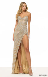 Sherri Hill 67152 Nude-Silver-Ivory