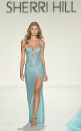 Sherri Hill 67187 Aqua/Pink/Rose/Ab/Green