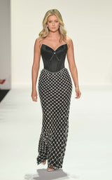 Sherri Hill 67196 Black/Ivory/Silver
