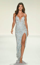 Sherri Hill 67200 Light Blue/Ivory/Silver/Ab