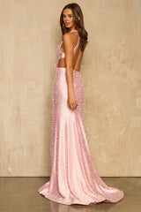 Sherri Hill 58155-Pink/Silver