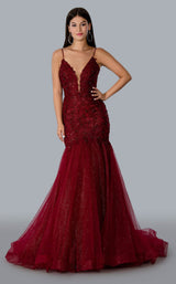 Stella Couture 22043 Burgundy