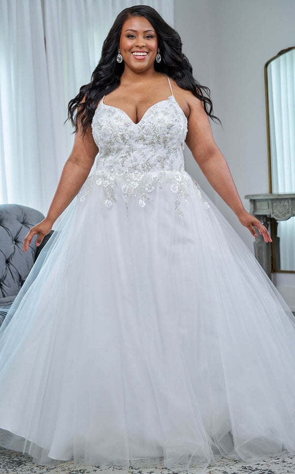 Sydneys Closet SC5345 Ivory/Silver