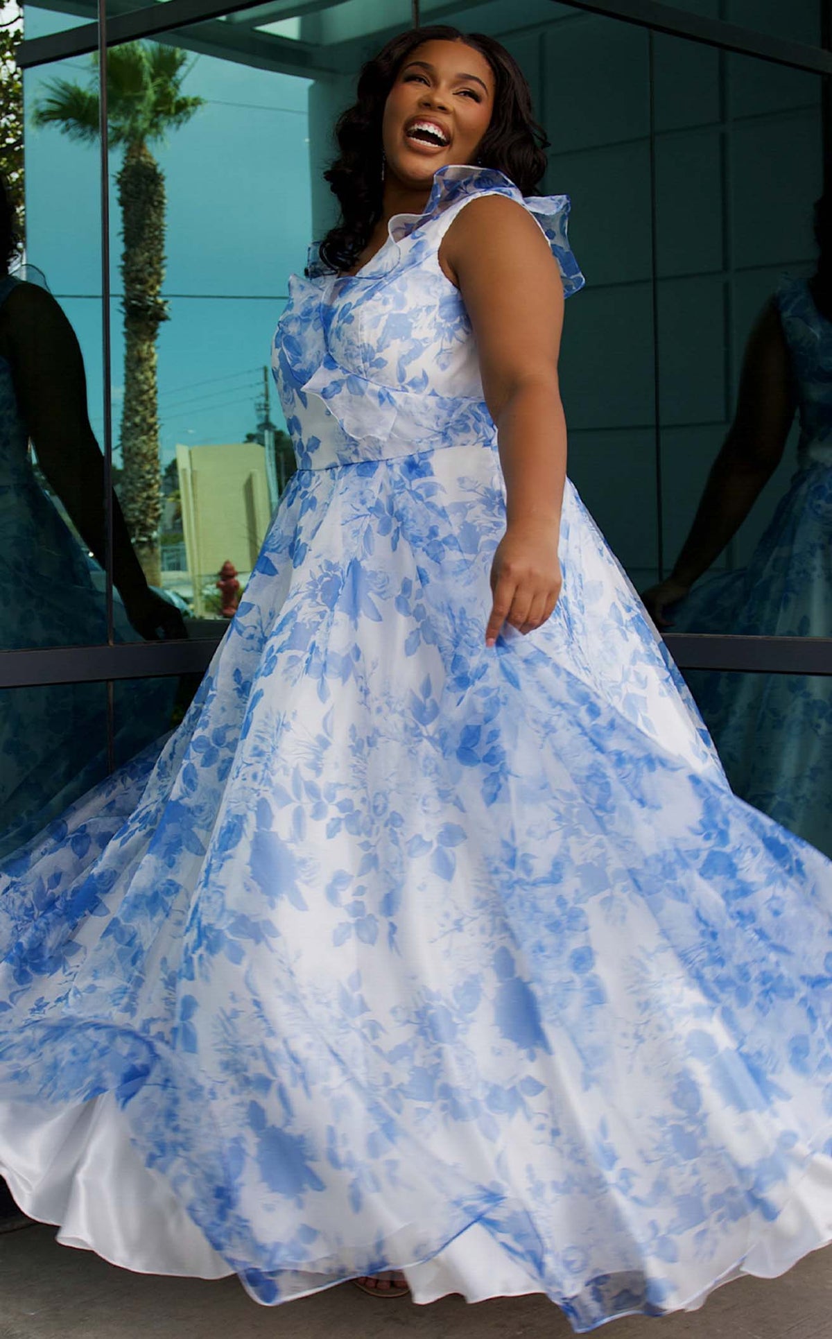 closet blue dress Sydneys Closet SC7404 Dress