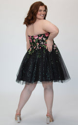 Sydneys Closet SC8137 Black-Floral