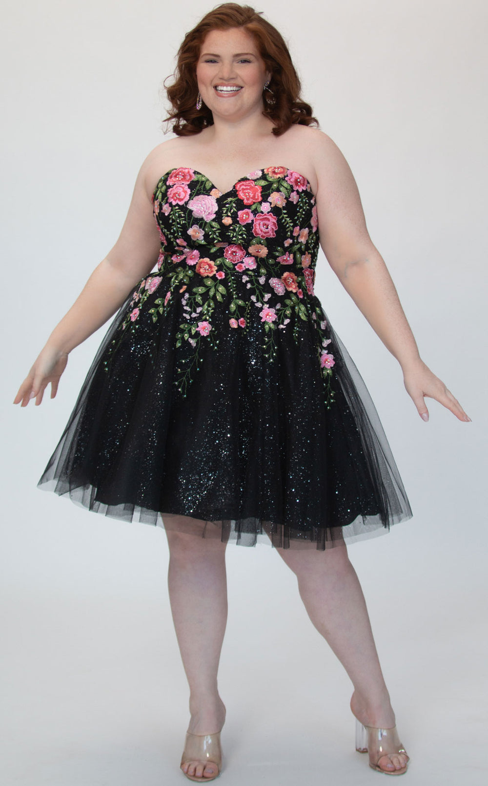 Sydneys Closet SC8137 Black-Floral