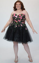 Sydneys Closet SC8137 Black-Floral