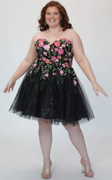 Sydneys Closet SC8137 Black Floral