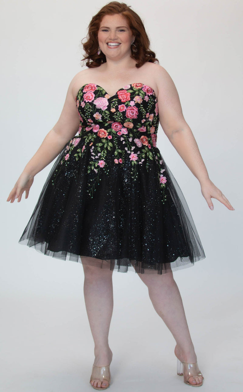 Sydneys Closet SC8137 Black Floral