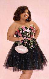 Sydneys Closet SC8137 Black-Floral