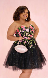 Sydneys Closet SC8137 Black Floral