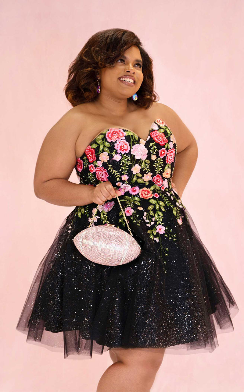 Sydneys Closet SC8137 Black Floral