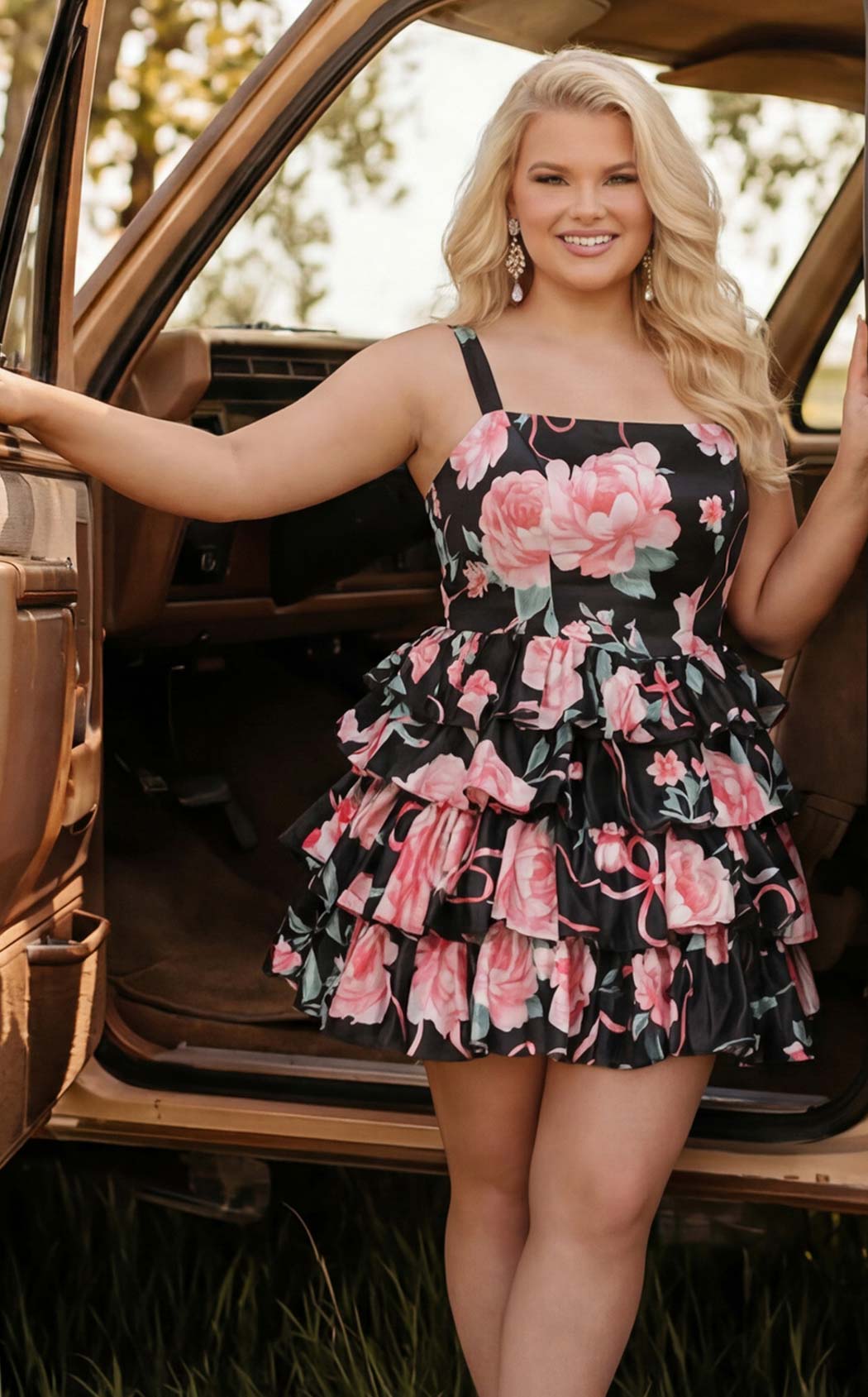 Sydneys Closet SC8174 Black-Floral