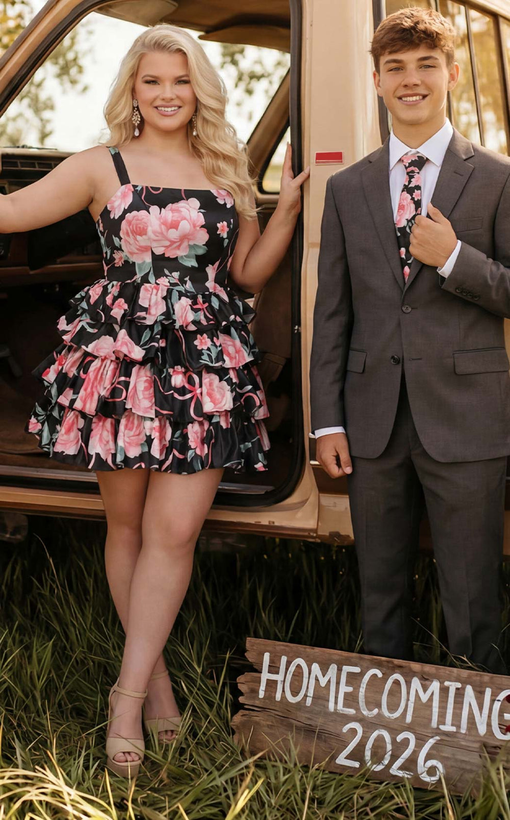Sydneys Closet SC8174 Black-Floral