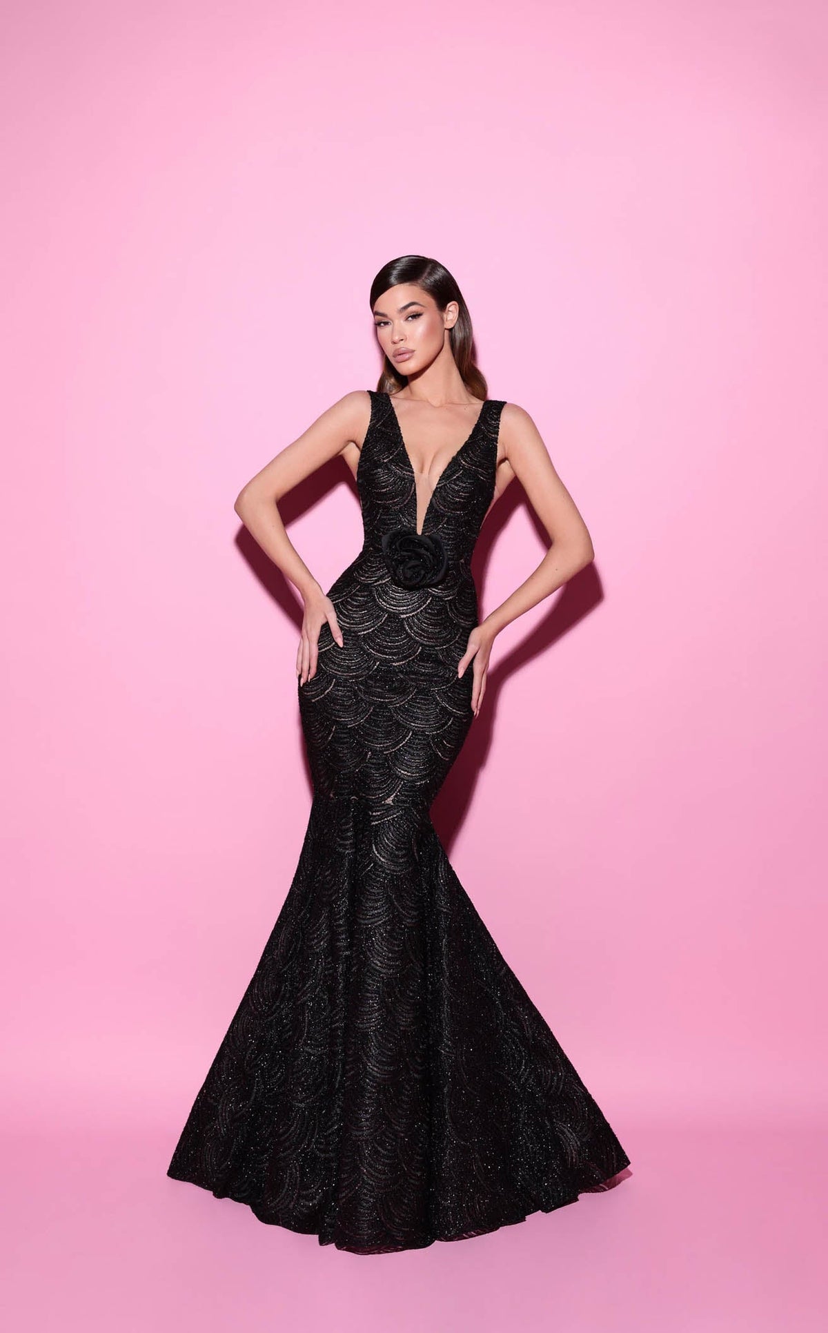 Tarik Ediz 54068 Women's Formal Evening & Wedding Guest Dress - Black Tarik Ediz 54068 Women's Formal Evening & Wedding Guest Dress - Black