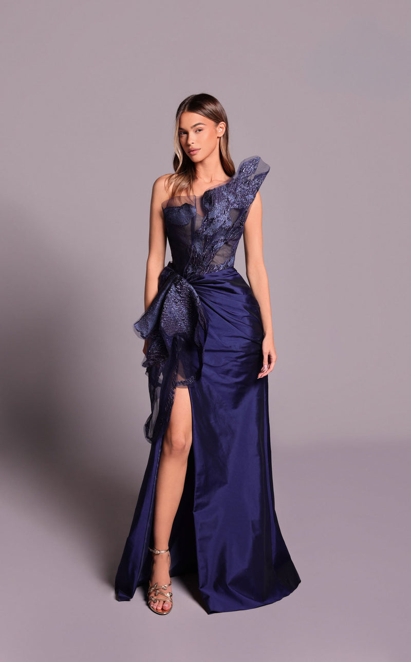 Tarik Ediz 99102 Prom Dress - Navy | NewYorkDress Tarik Ediz 99102 Prom Dress - Navy | NewYorkDress