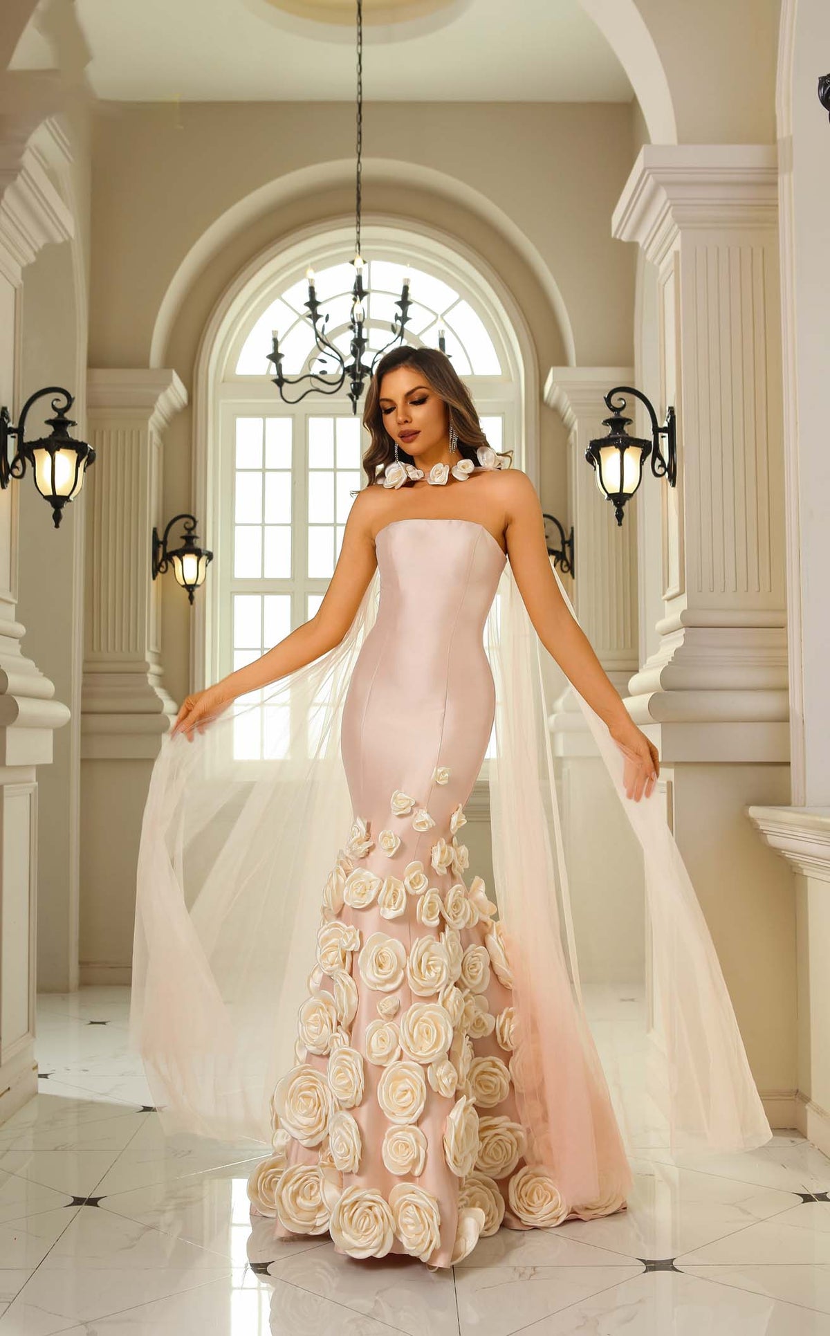 Terani 251gl4184 Prom Dress - Blush Ivory