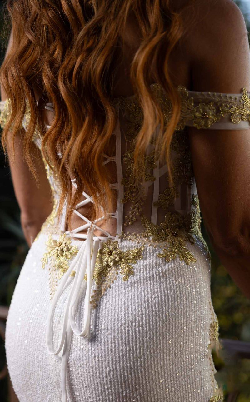 Terani 251P4083 Ivory/Gold