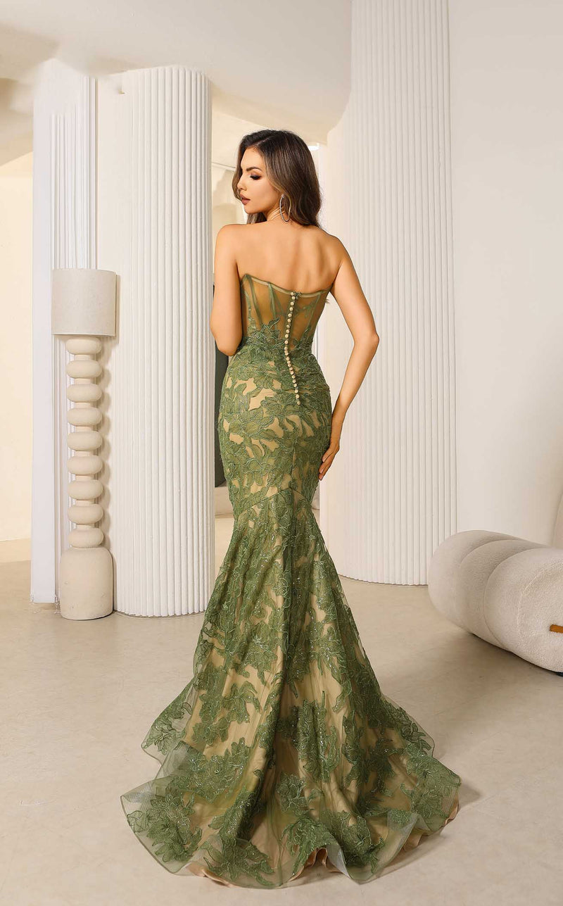 Terani 251p4355 Green/Nude