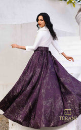 Terani 252M5522 Ivory-Purple