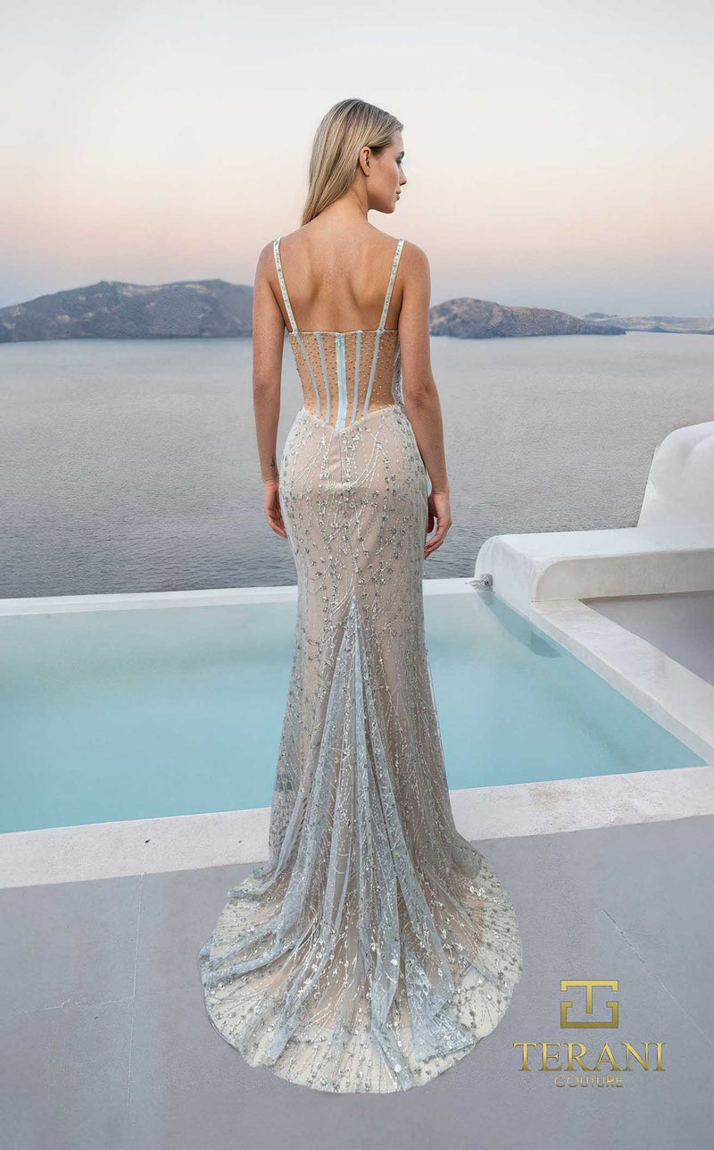 Terani 261P6625 Baby Blue/Nude