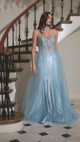Ladivine CM391 Champagne&Dusty-Blue