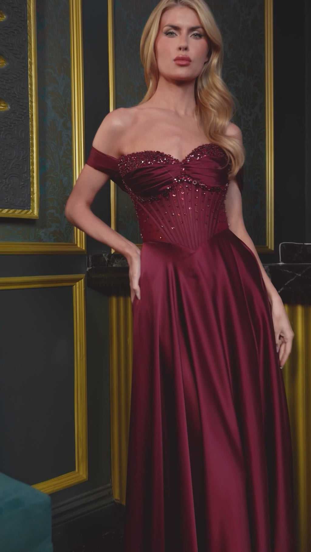 Ladivine CD297  Red&Royal&Emerald&Light-Yellow&Sage&Dusty-Rose&Black
