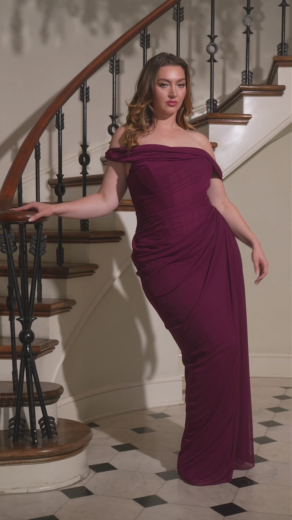 Ladivine CD387C Burgundy&Navy