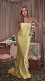 Ladivine CD687 Espresso&Light-Yellow&Navy