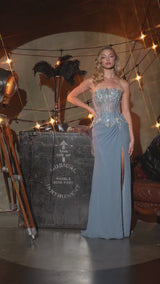 Ladivine CD669 Smoky-Blue&Eggplant