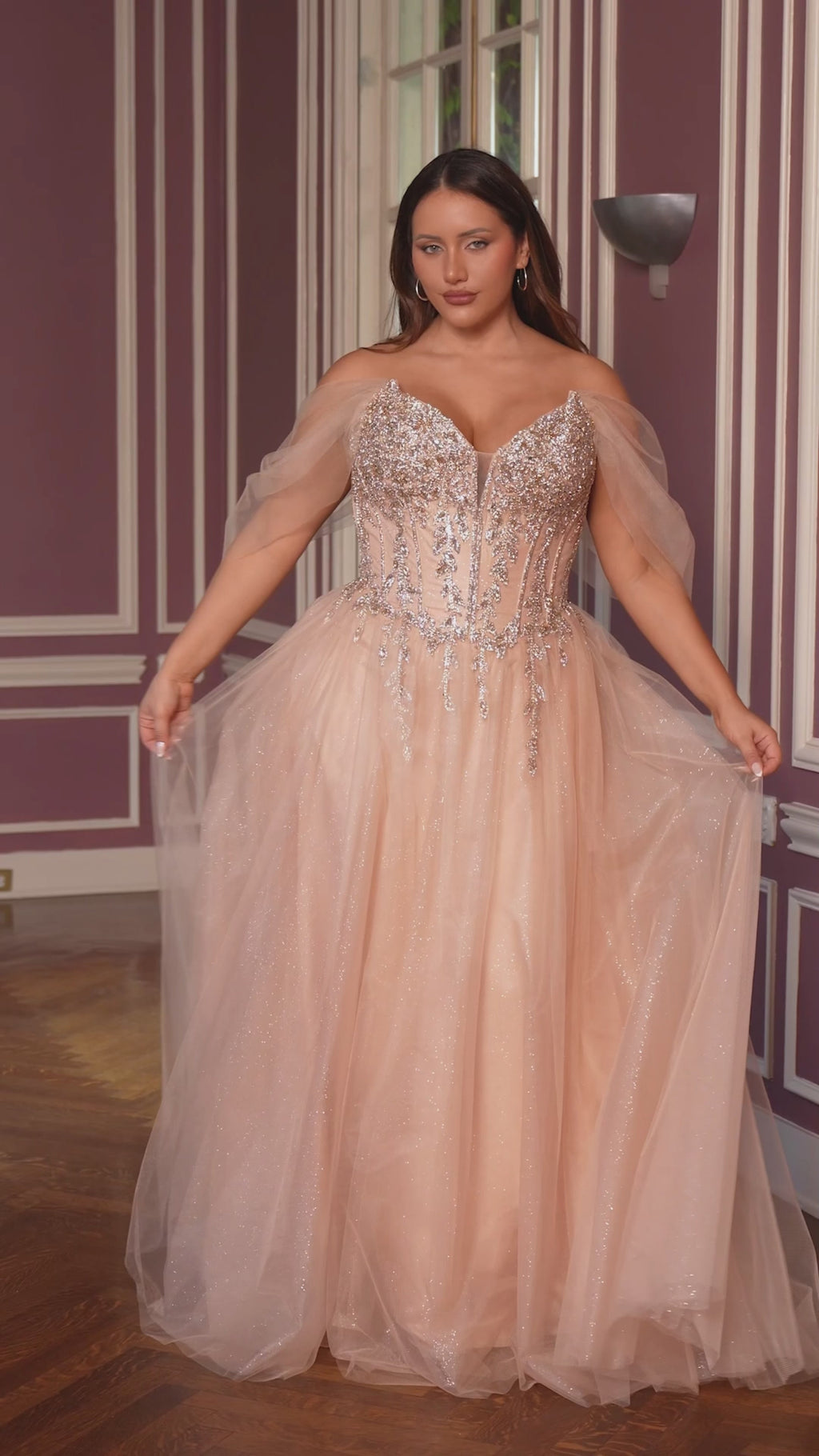 Ladivine CD721C Gold&Eggplant