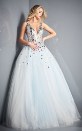 Jovani 00007 Light Blue