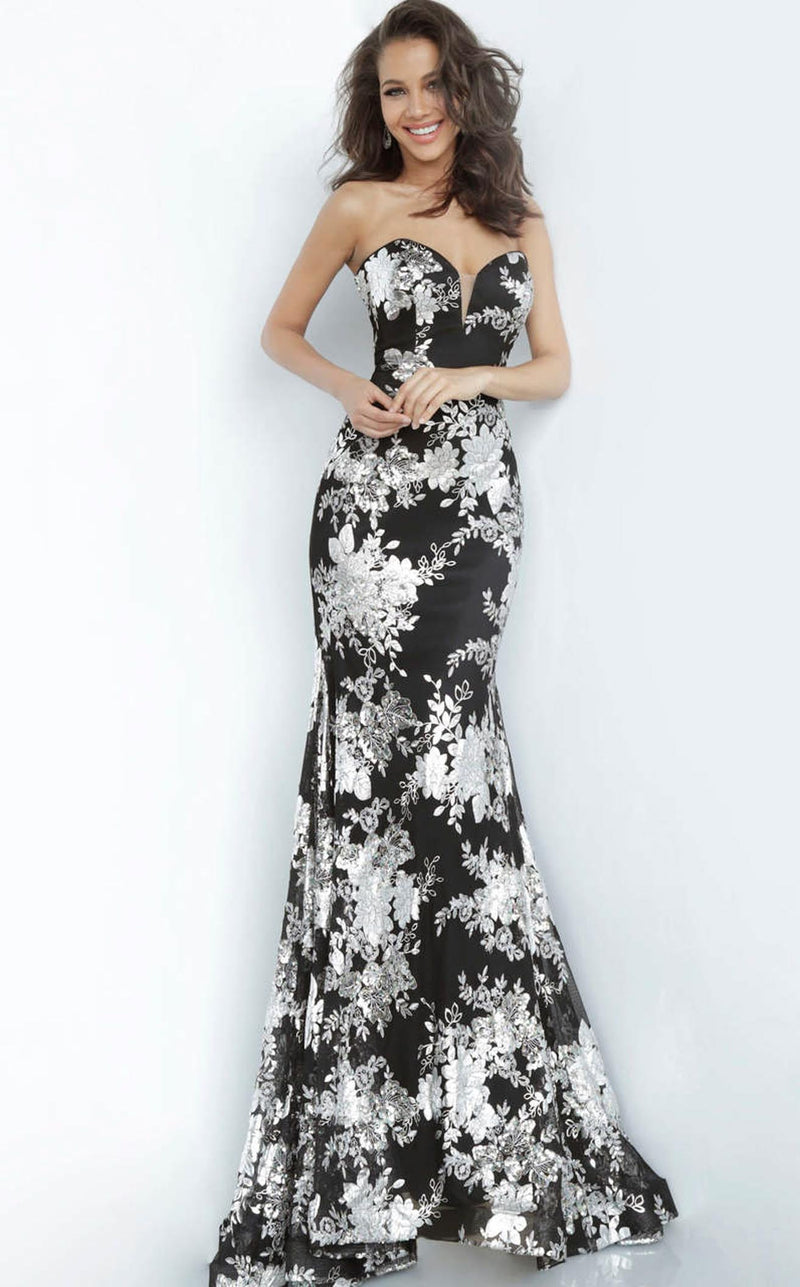 Jovani 02475bg Black/Silver