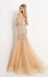 Jovani 02537 Nude-Silver-Gold