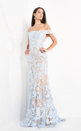 Jovani 02610 Blue-Nude